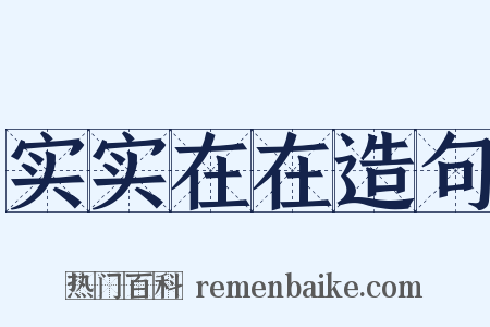 实实在在造句是什么意思的图片